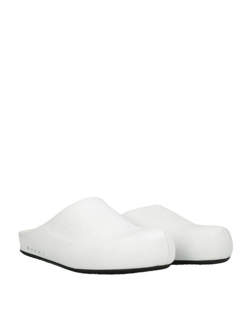 Marni White Mules & Clogs