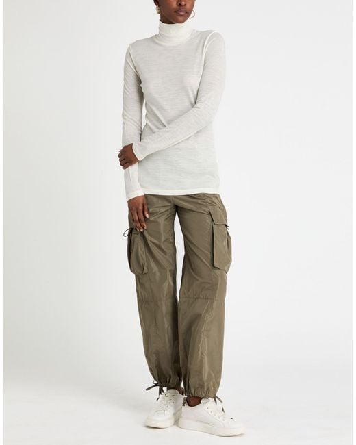 Dondup White Ivory T-Shirt Wool, Polyamide
