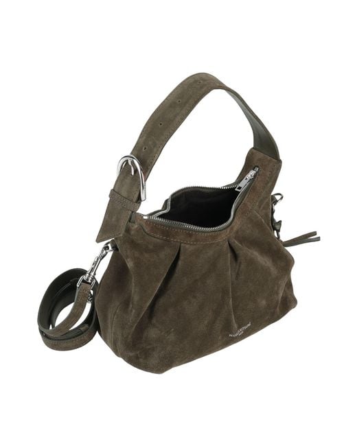 Maison Kitsuné Brown Military Handbag Cow Leather