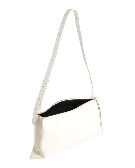 Jil Sander Natural Ivory Shoulder Bag Soft Leather