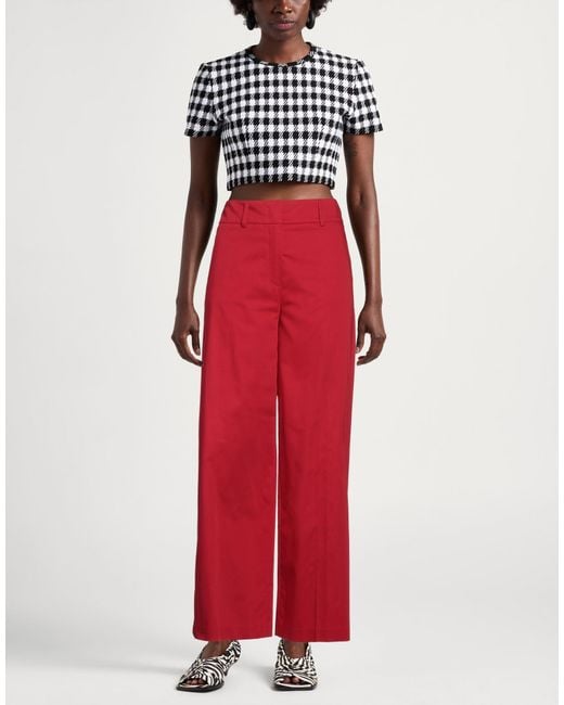 Beatrice B. Red Pants Cotton, Elastane