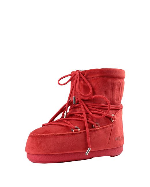 Moon Boot Red Ankle Boots