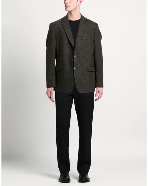 DIGEL Black Military Blazer Wool, Polyester, Elastane for men
