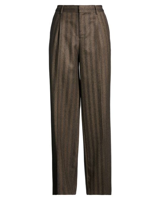 PT Torino Gray Taupe Pants Virgin Wool, Elastane