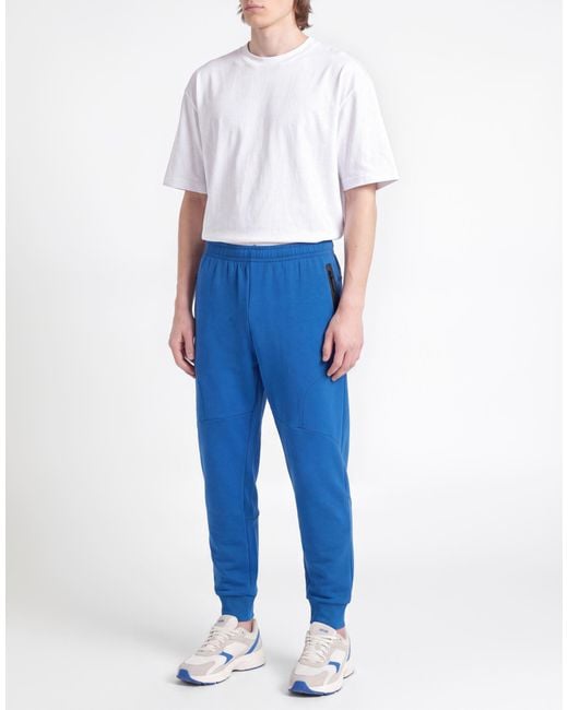 Under Armour Blue Pants Polyester, Cotton, Elastane for men