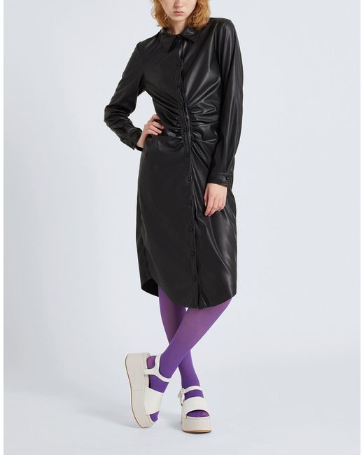8 by YOOX Black Midi Dress