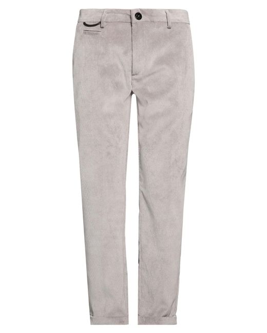 PMDS PREMIUM MOOD DENIM SUPERIOR Gray Light Pants Cotton, Elastane for men