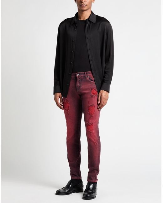 Dolce & Gabbana Red Jeans for men