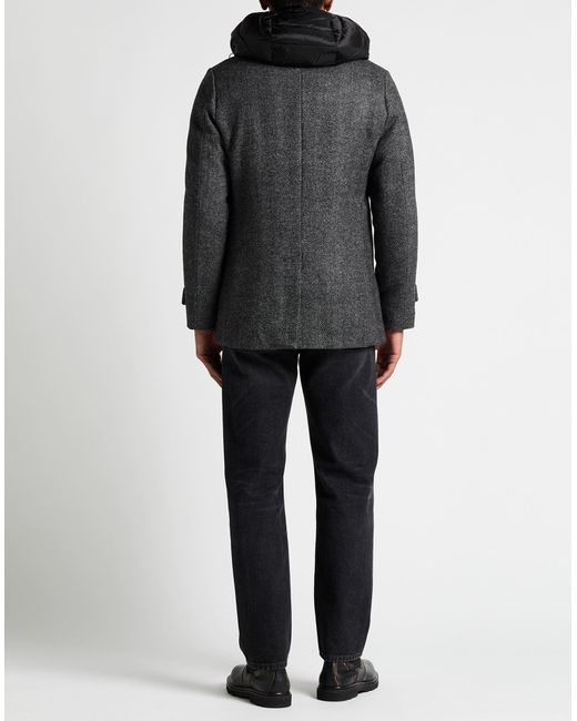 Moorer Black Charcoal Puffer Virgin Wool, Wool, Acrylic, Elastane for men