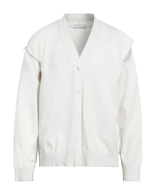 MM6 by Maison Martin Margiela White Cream Cardigan Polyester, Viscose for men