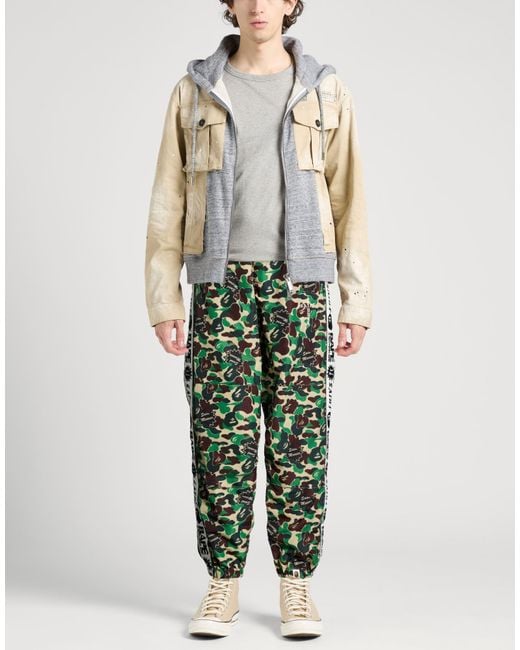 A Bathing Ape Green Pants for men