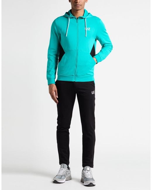 EA7 Blue Emerald Tracksuit Cotton for men