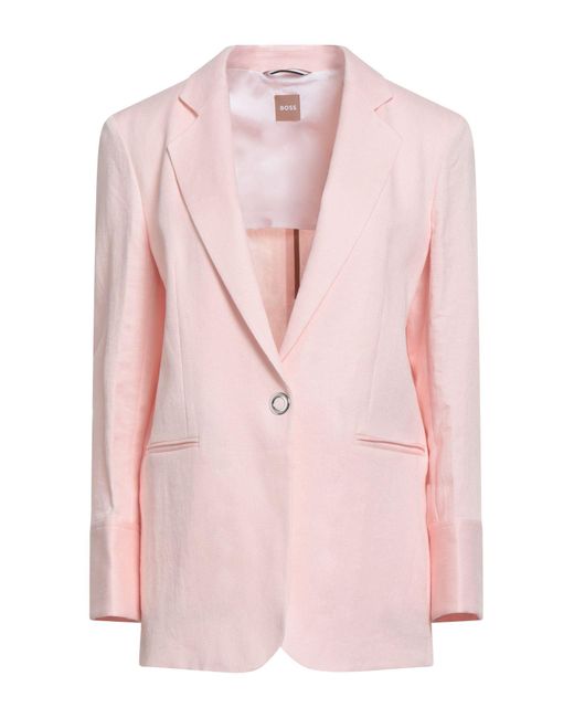 Boss Pink Blazer Linen, Viscose, Elastane