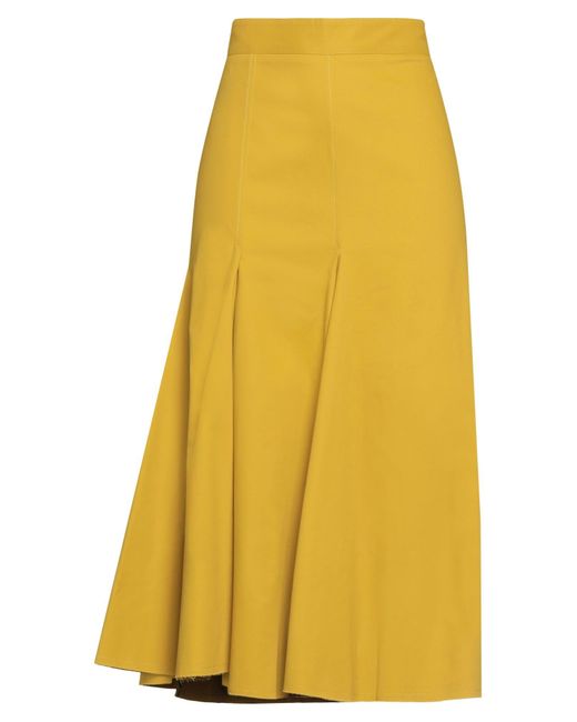 Liviana Conti Yellow Midi Skirt