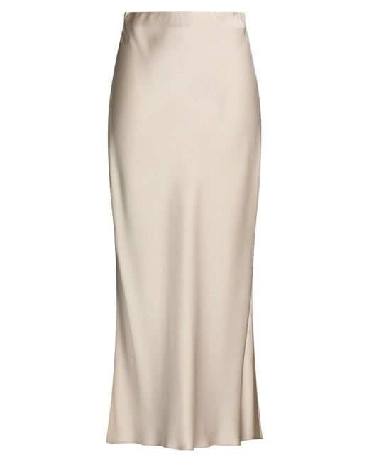 Brunello Cucinelli Natural Maxi Skirt Acetate, Viscose
