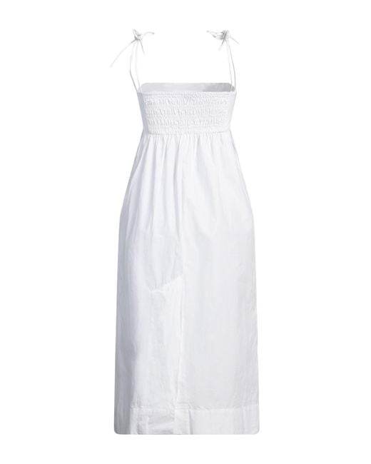 Ganni White Midi Dress