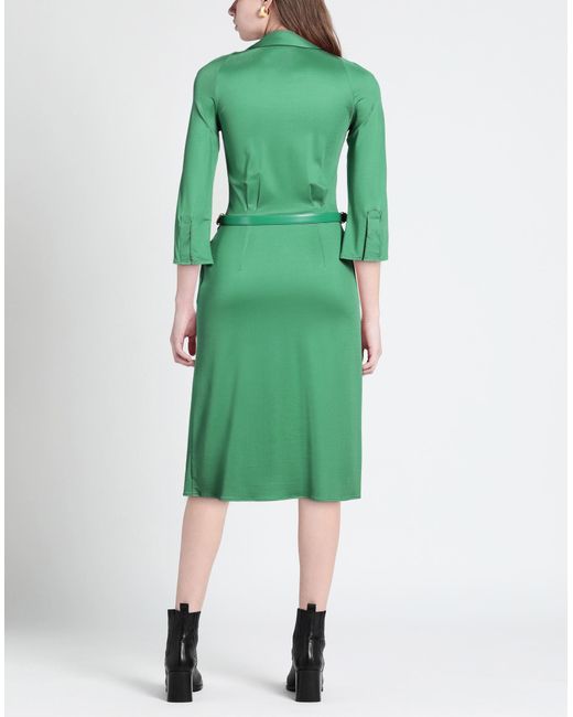 Elisabetta Franchi Green Midi Dress