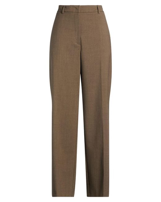 Jucca Brown Pants Polyester, Virgin Wool, Elastane