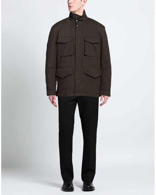Woolrich Black Military Jacket Cotton, Polyamide for men