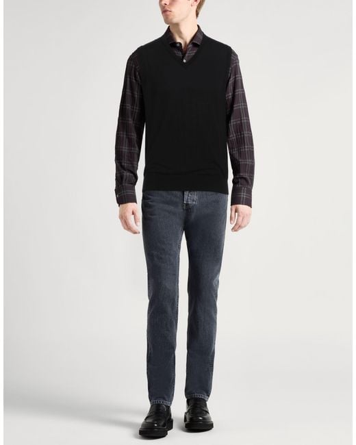 Canali Black Jumper for men