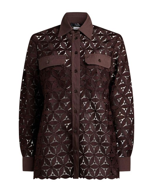 Weekend by Maxmara Brown Shirt Polyester