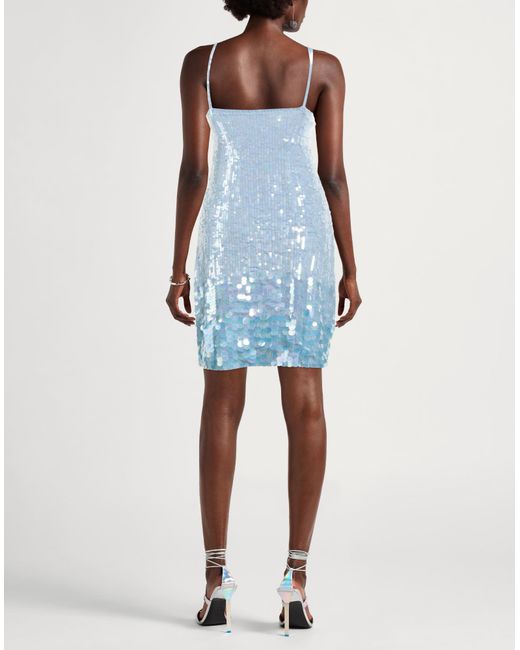 P.A.R.O.S.H. Blue P.A.R.O..H. Mini Dress Polyamide, Elastane, Pvc
