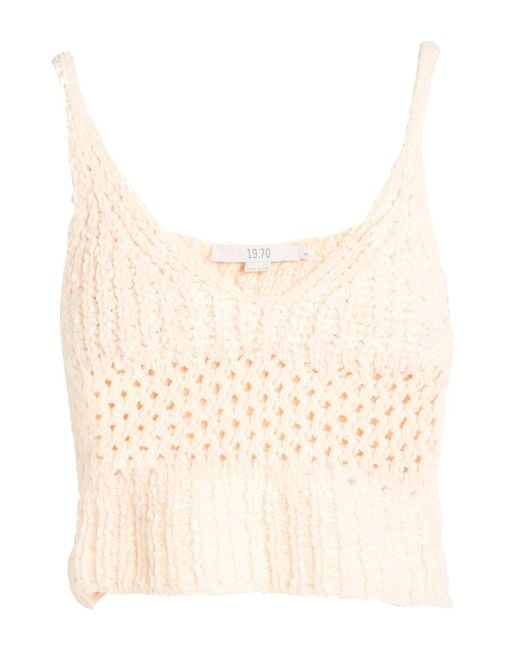 19.70 Nineteen Seventy Natural Top Polyester, Wool, Acrylic