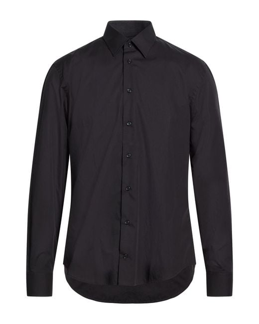Emporio Armani Blue Shirt Cotton for men