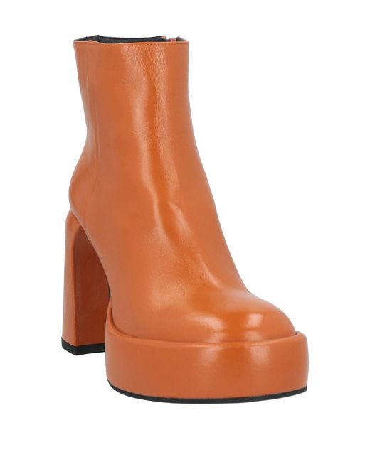 Elena Iachi Brown Ankle Boots Leather