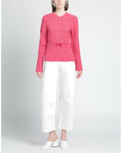 Cormio Pink Fuchsia Sweater Wool, Cotton, Recycled Polyamide, Polyamide