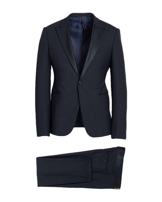 Armani Collezioni Blue Suit Virgin Wool, Elastane for men