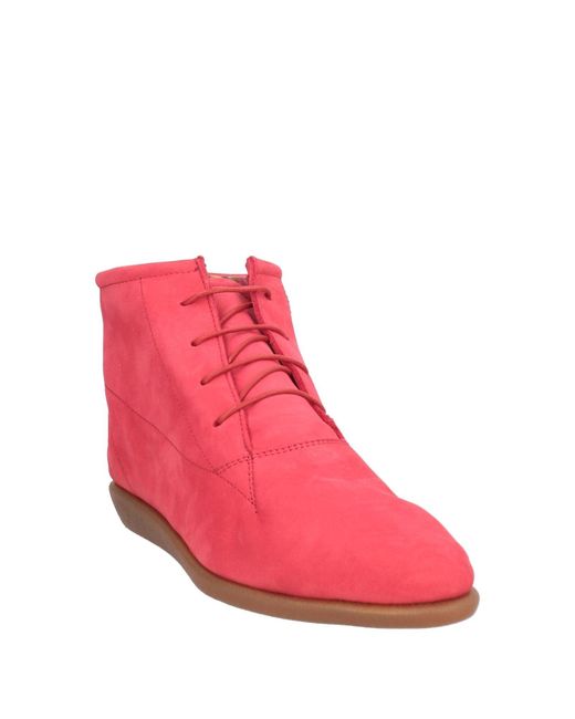The Flexx Pink Ankle Boots Leather