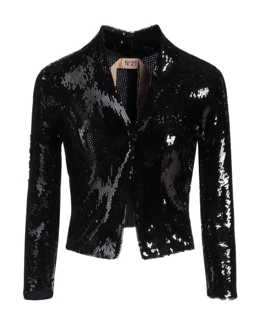 N°21 Black Jacket Polyester, Elastane