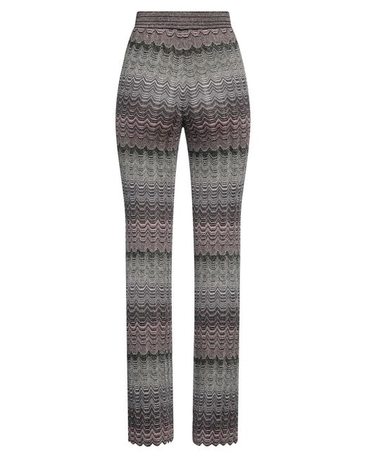 Missoni Gray Pants Viscose, Metal Fiber