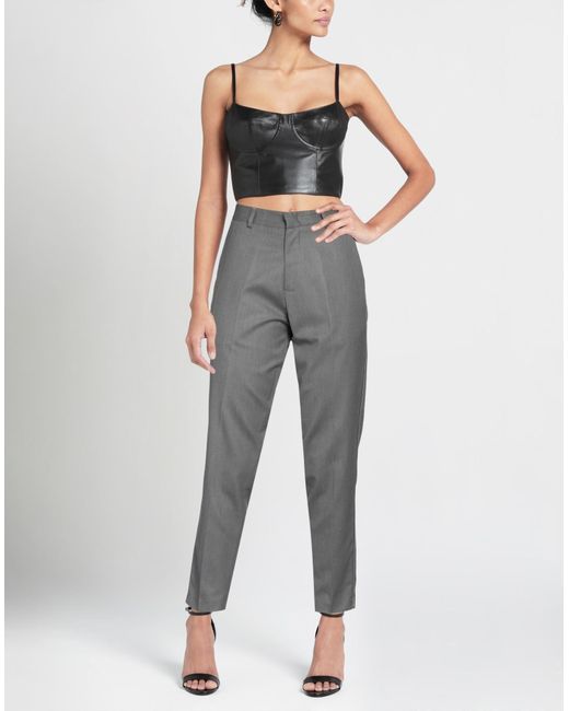 ANGEL HOUSE Gray Pants Polyester, Wool, Viscose, Elastic Fibres