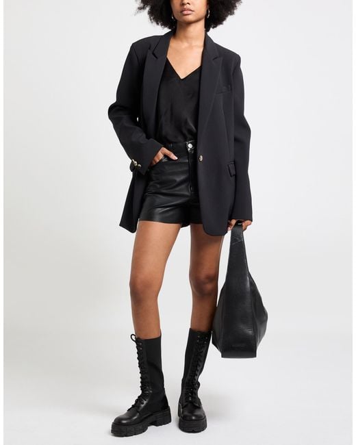 SOLOTRE Black Blazer Polyester, Virgin Wool, Elastane, Viscose