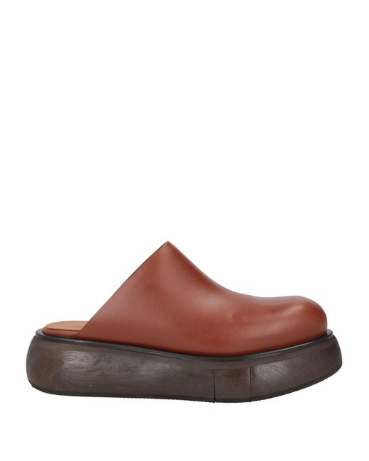 Paloma Barceló Brown Tan Mules & Clogs Leather