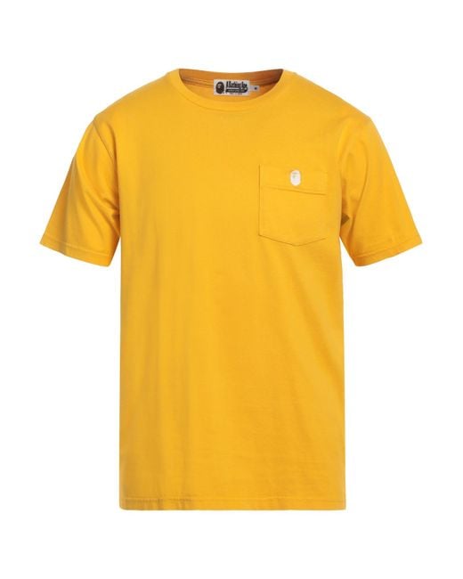 Camiseta A Bathing Ape de hombre de color Yellow