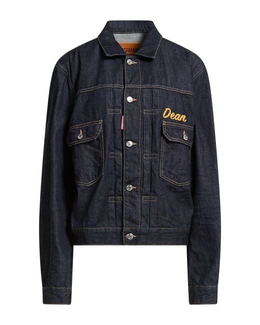 DSquared² Blue Denim Outerwear Cotton