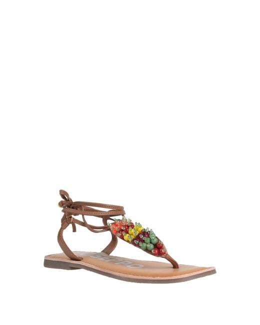 Gioseppo Brown Thong Sandal