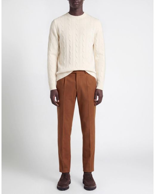 Messagerie White Cream Sweater Virgin Wool for men