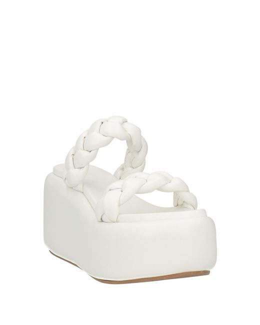 Le Silla White Sandals