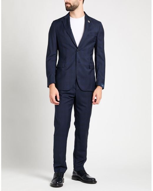 Tombolini Blue Midnight Suit Virgin Wool for men