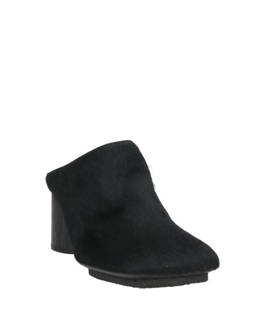 Uma Wang Black Mules & Clogs Leather