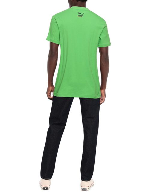 PUMA Cotton Sweatshirt in Acid Green (Green) for Men - Lyst