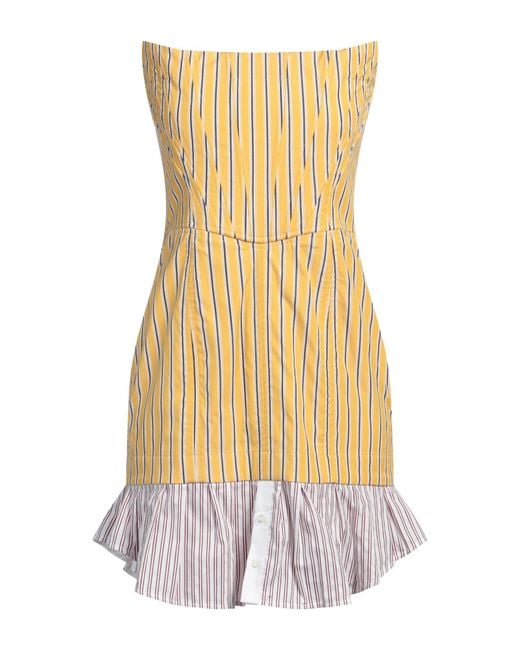 DSquared² Yellow Mini Dress Cotton