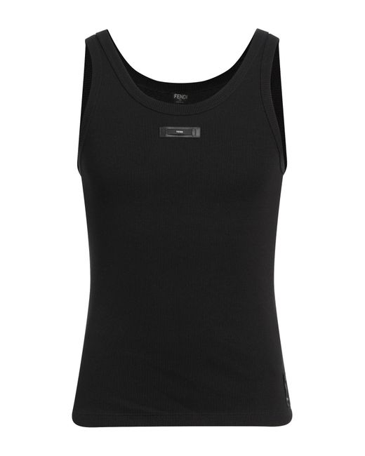Fendi Black Tank Top for men