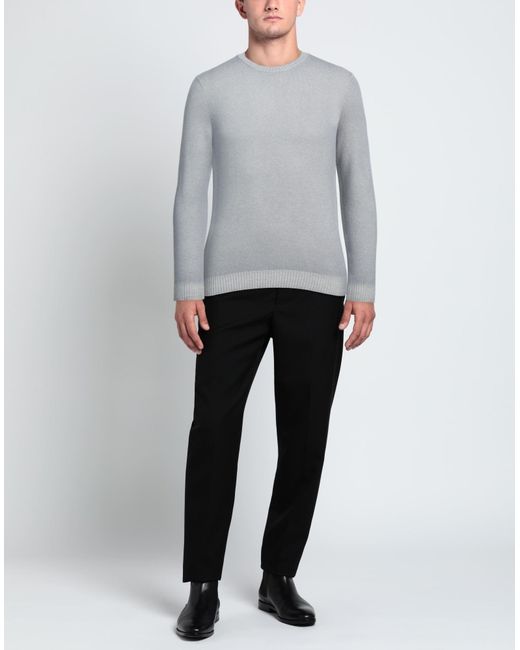 Malo Gray Light Sweater Virgin Wool for men