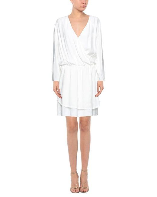 Twinset White Mini Dress Viscose