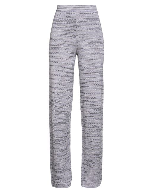 Missoni Gray Pants Cotton, Wool, Viscose, Metallic Fiber, Synthetic Fibers